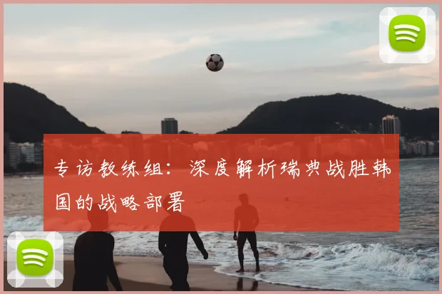 专访教练组:深度解析瑞典战胜韩国的战略部署