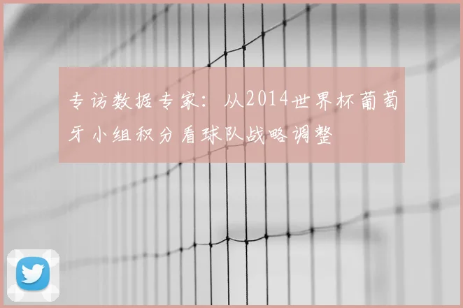 专访数据专家:从2014世界杯葡萄牙小组积分看球队战略调整